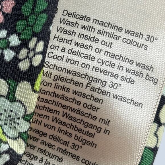 Scotch & Soda Green Floral Printed Lace Sleeved Midi Dress - Picture 12 of 12